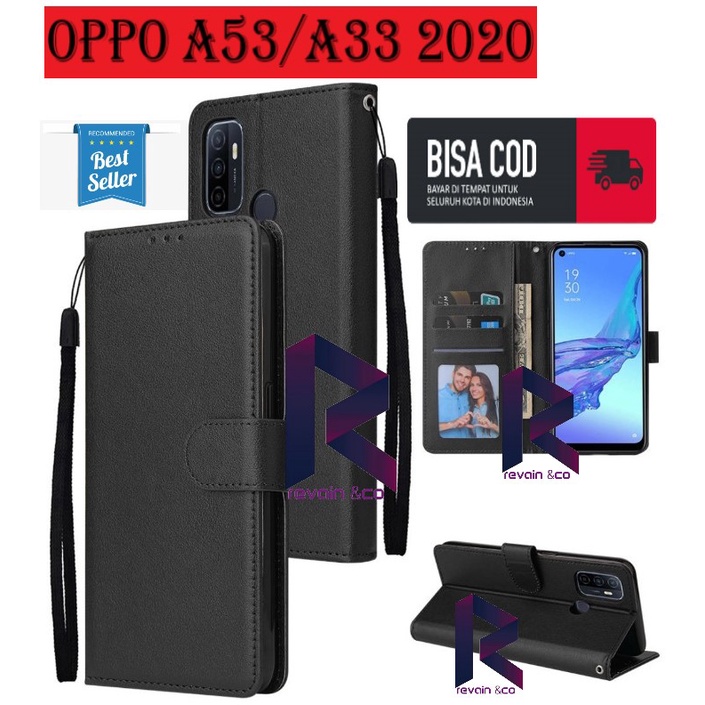 OPPO A53/A33 2020 CASING DOMPET FLIP WALLET LEATHER STANDING KULIT PREMIUM SARUNG BUKA TUTUP FLIP CASE OPPO A53 A33 2020