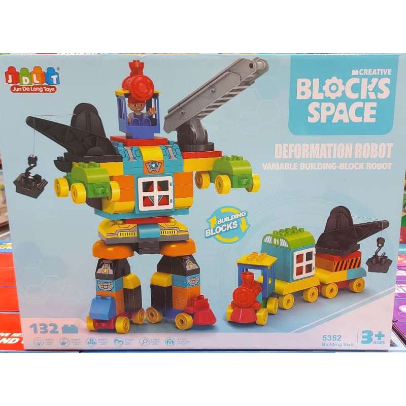 JDLT Blocks Space Deformation Robot 132 pcs Mainan Edukasi Block