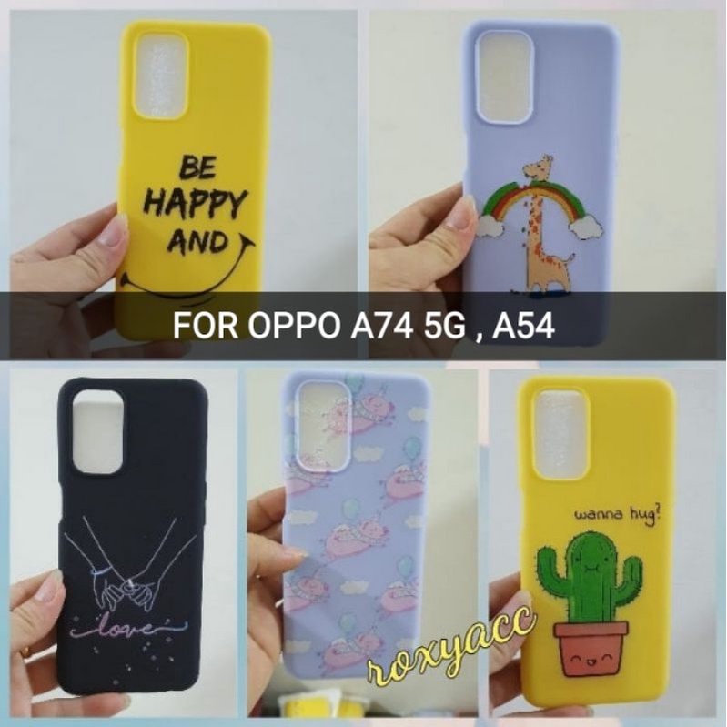 CASE MOTIF OPPO A74 5G , A54 SOFTCASE SILIKON CASING GAMBAR LUCU