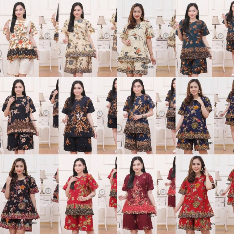 SETELAN BATIK UNGGUL JAYA SETELAN BATIK LENGAN PENDEK