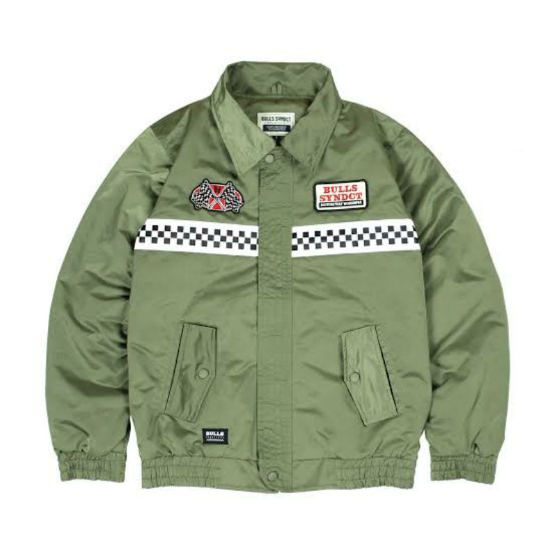 JAKET MOTOR BULLS SYNDICATE CROSS BREAKER GREEN