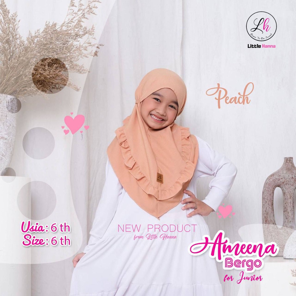 Jilbab anak Ameena Bergo By little Hanna