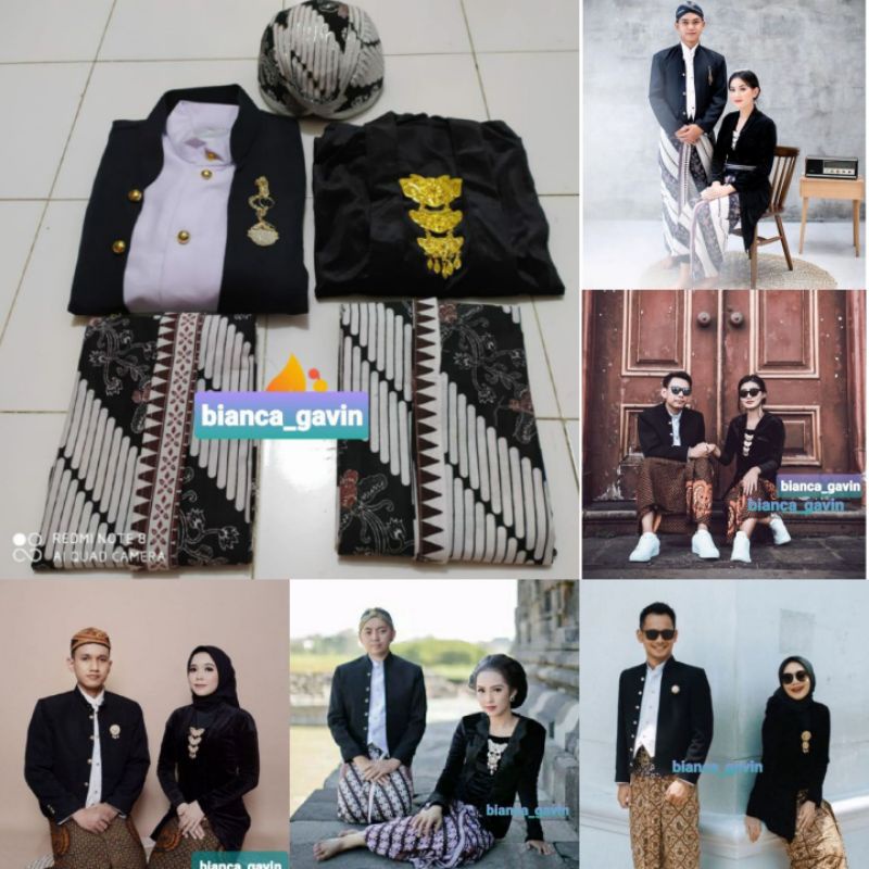 SET BAJU PREWED ADAT JAWA, BANYAK PILIHAN MOTIF