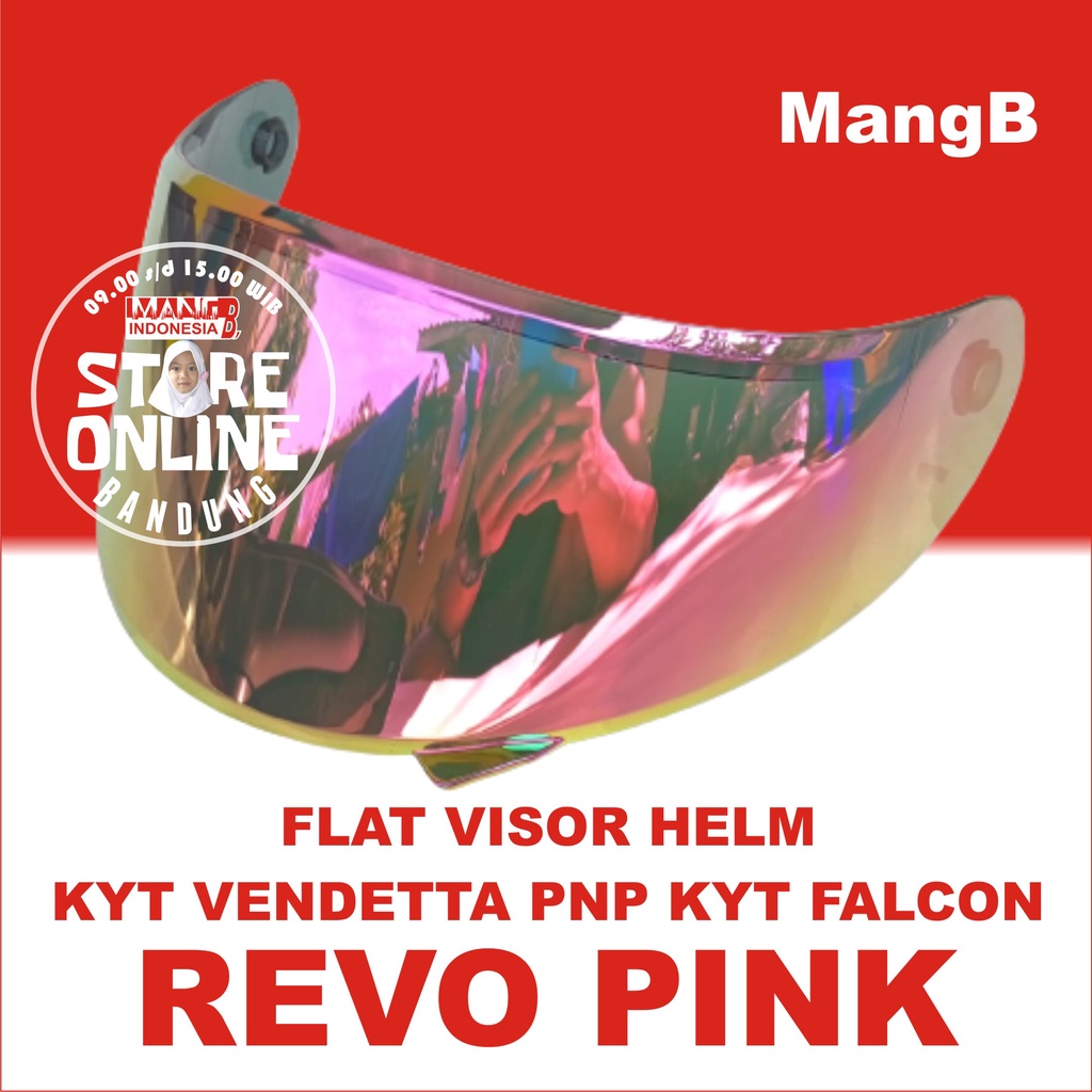 FLAT VISOR HELM KYT FALCON REVO PINK