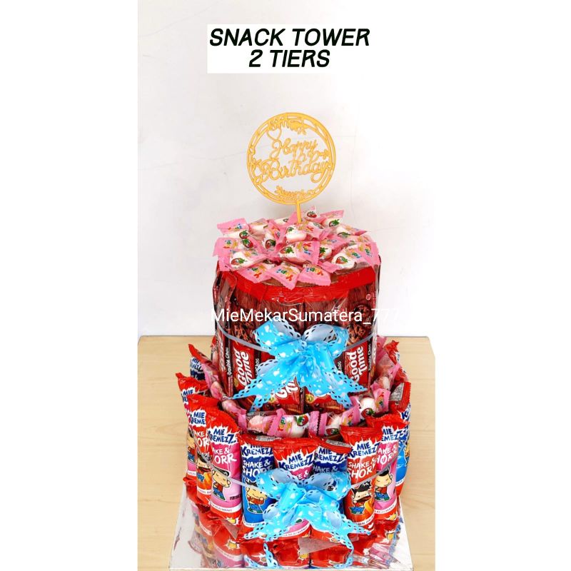 

SNACK TOWER/KUE ULANGTAHUN/SNACK CAKE/SNACK TART/SNACK ULTAH/BIRTHDAY TOWER/KADO ULTAH/KADO WISUDA/BUCKET/ULANG TAHUN/SET HADIAH/KUE TART/HAMPERS