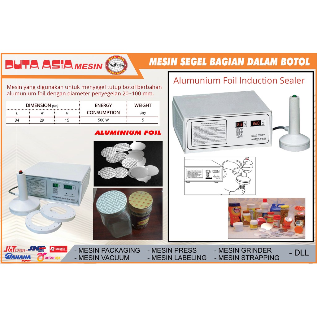 MESIN SEGEL BOTOL ALUMINIUM FOIL