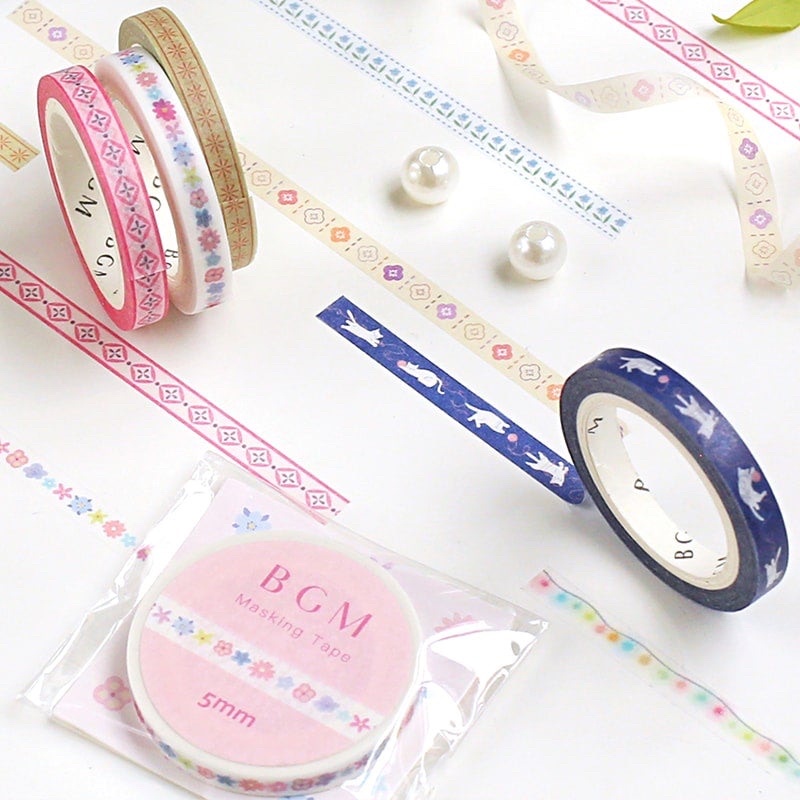 

BGM Woven Ribbon Slim Washi Tape