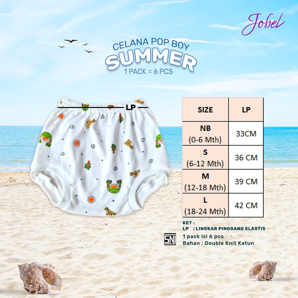 Kazel Jobel Celana Pop Boy Summer Edition 0-2 Tahun