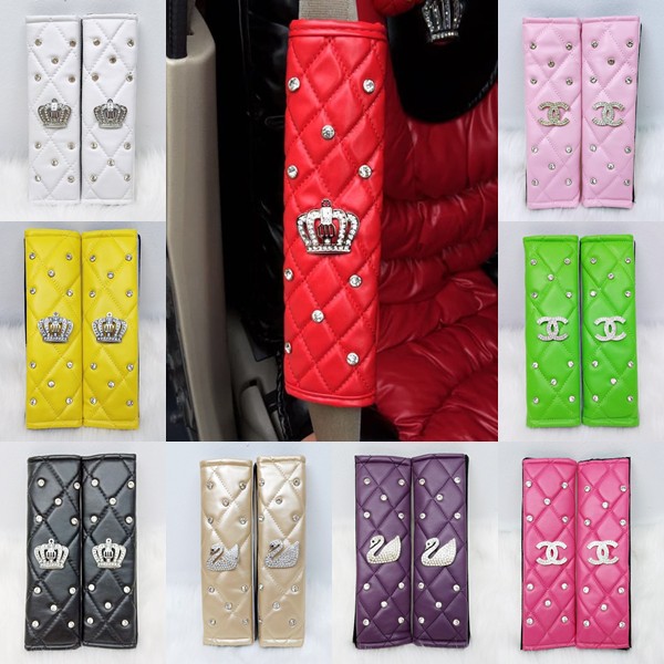 5 Color SARUNG SAFETYBELT DAD CROWN MAHKOTA CHXNEL SWAN ANGSA Sabuk Pengaman Mobil