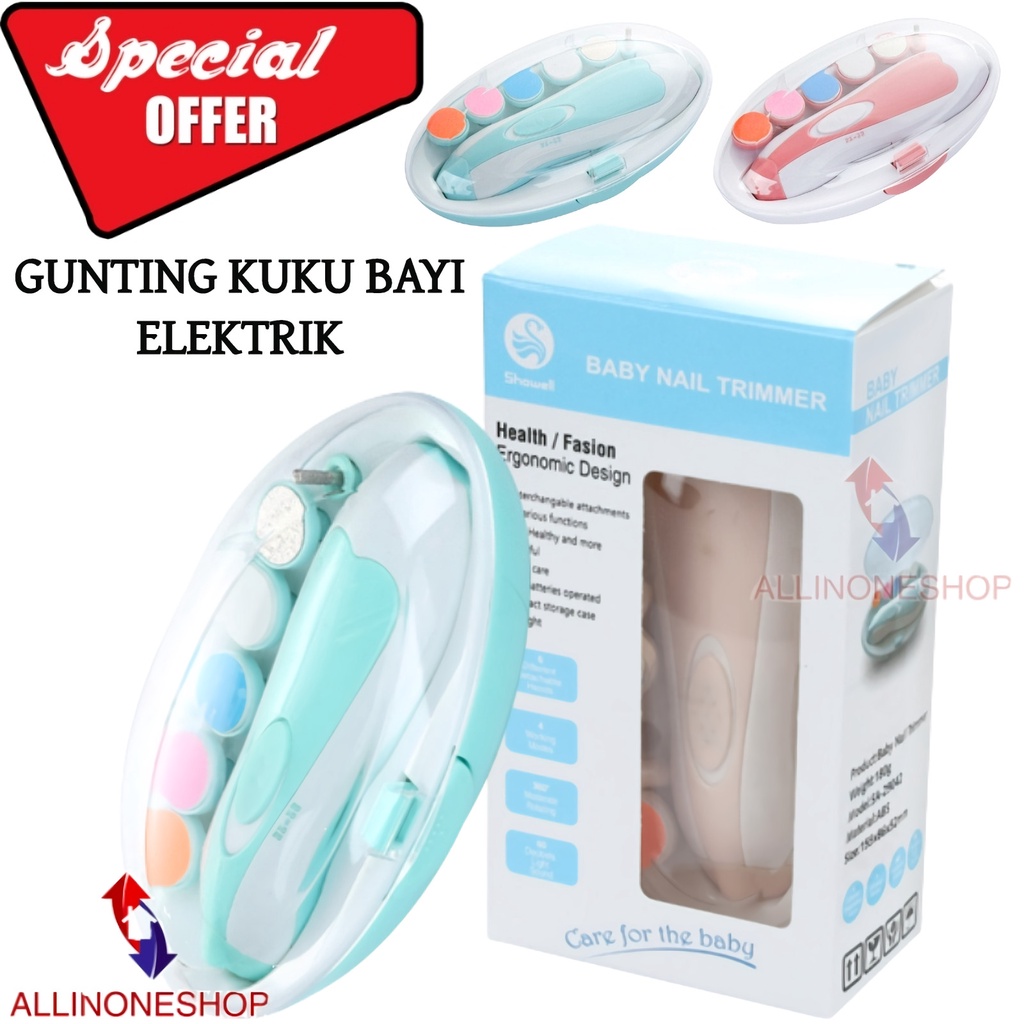 GUNTING KUKU BAYI SET  / PEMOTONG KUKU / NAIL TRIMMER BABY / BABY SET TRIMMER / ALAT KIKIR KUKU ELEKTRIK/KAKI DAN TANGAN