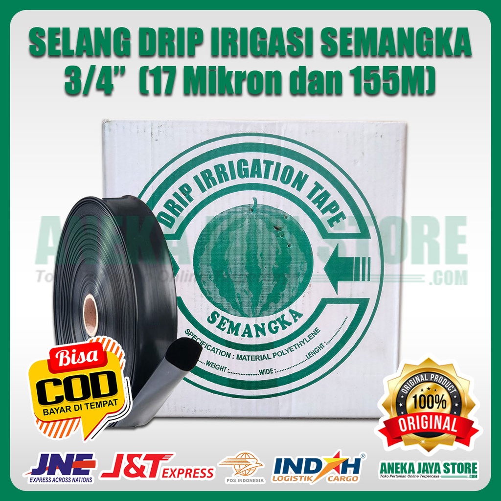 Selang Drip 3/4 inch Merk SEMANGKA (17 Mikronmeter (0,017mm)  - 100Meter