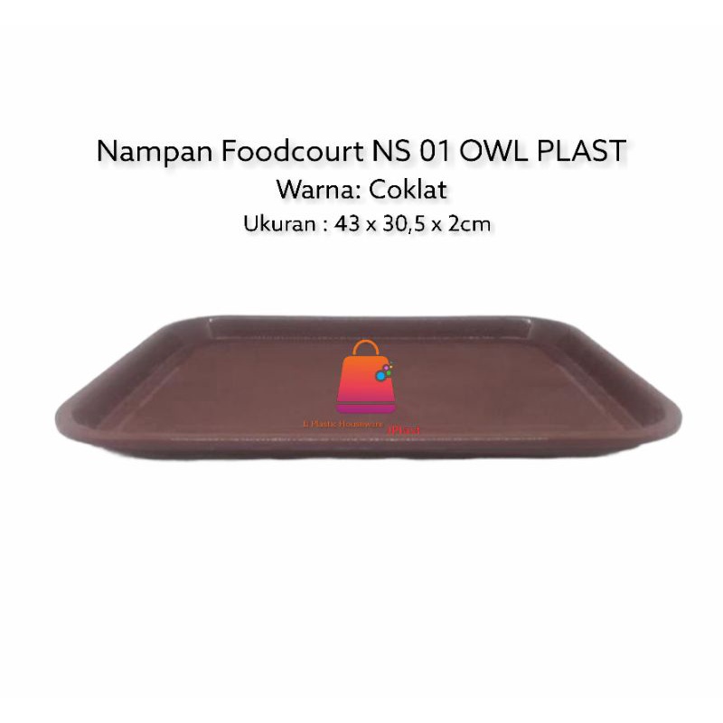 Nampan plastik / Nampan Food Court / baki / Nampan Segi Plastik NS 01 Owl Plast