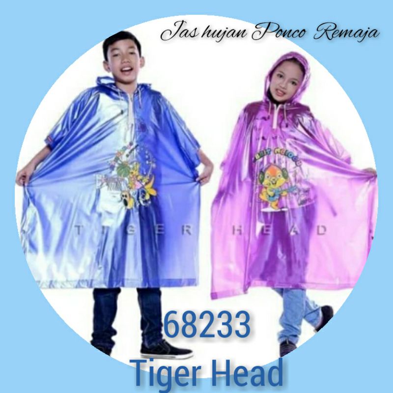 u/L 68233 TIGER HEAD JAS HUJAN PONCO REMAJA