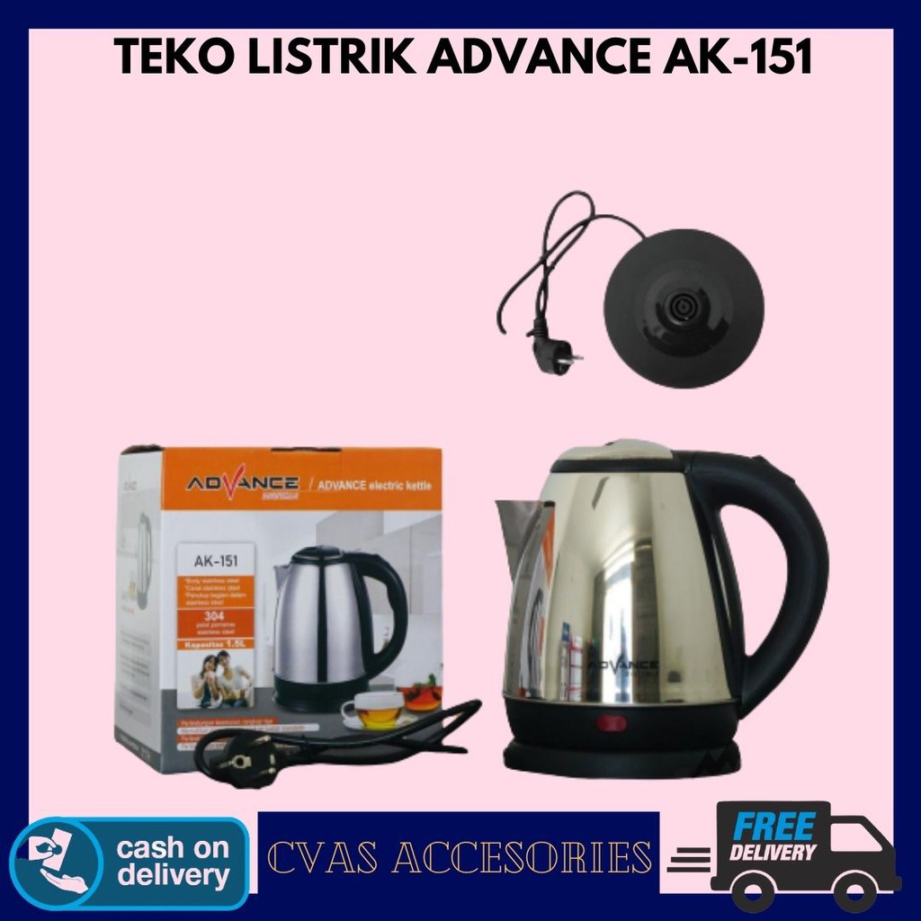 Teko Listrik / Kettle Elektrik Pemanas Air ADVANCE AK-151