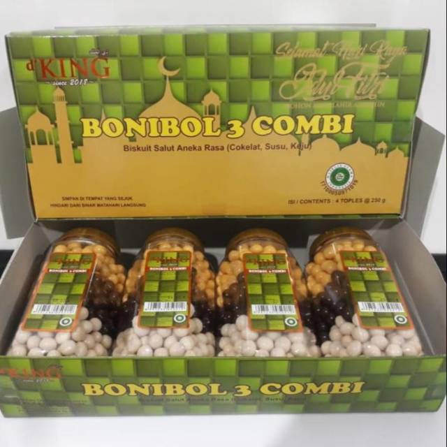 

Bonibol Coklat, keju, susu biskuit salut coklat bentuk mini