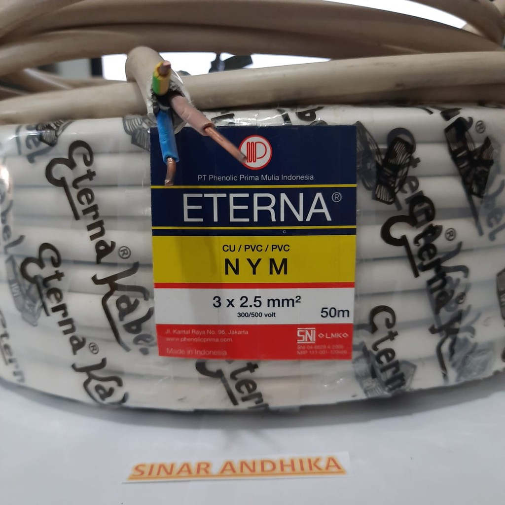 KABEL ETERNA NYM 3 X 2.5 MM PERMETER KAWAT TEMBAGA ISI 3