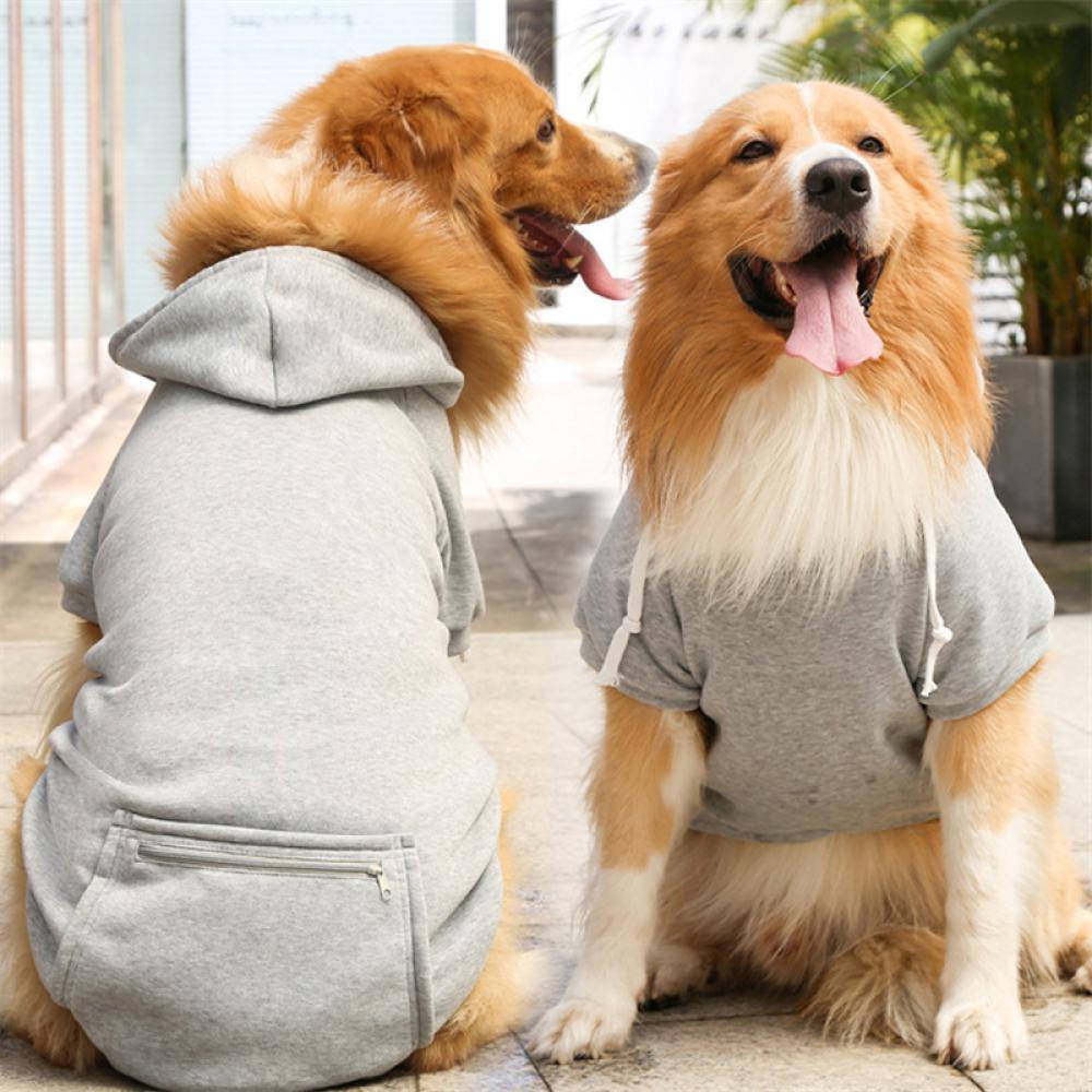 Timekey Jaket Hoodie Anjing Bahan Fleece Lembut Ukuran L-5XL Untuk Musim Gugur / Dingin P5V2