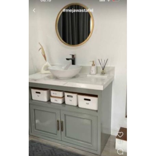 Kabinet wastafel+kaca cermin || sofa bed || alkafurni