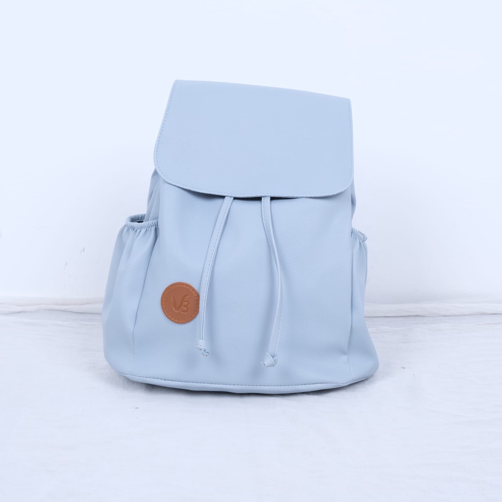 Tas Ransel Wanita - Tas Milea Wanita - Cream, Hitam, Abu, & Pink, Theree braveshop-Hilda Biru