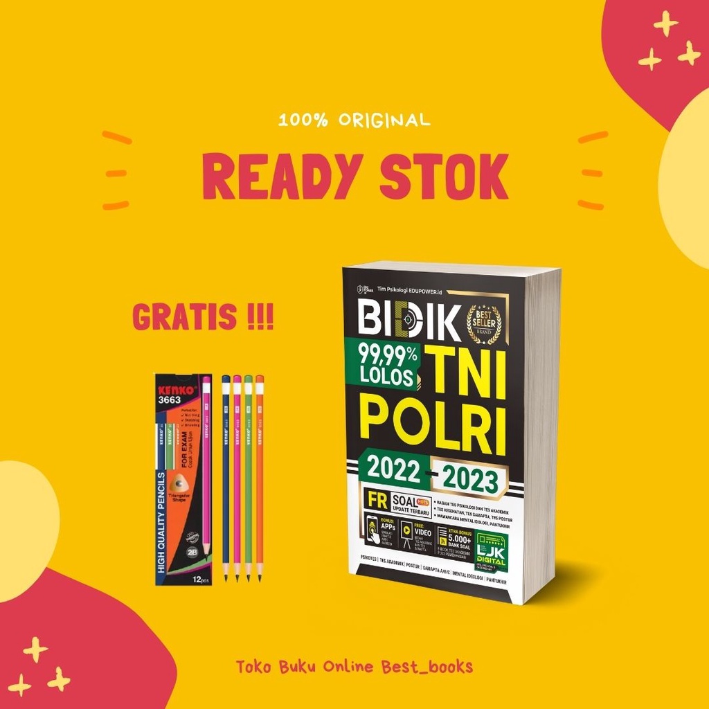 BUKU TNI POLRI 2022 - 2023 BIDIK 99,99% LOLOS TNI POLRI 2022 - 2023 BESTSELLER
