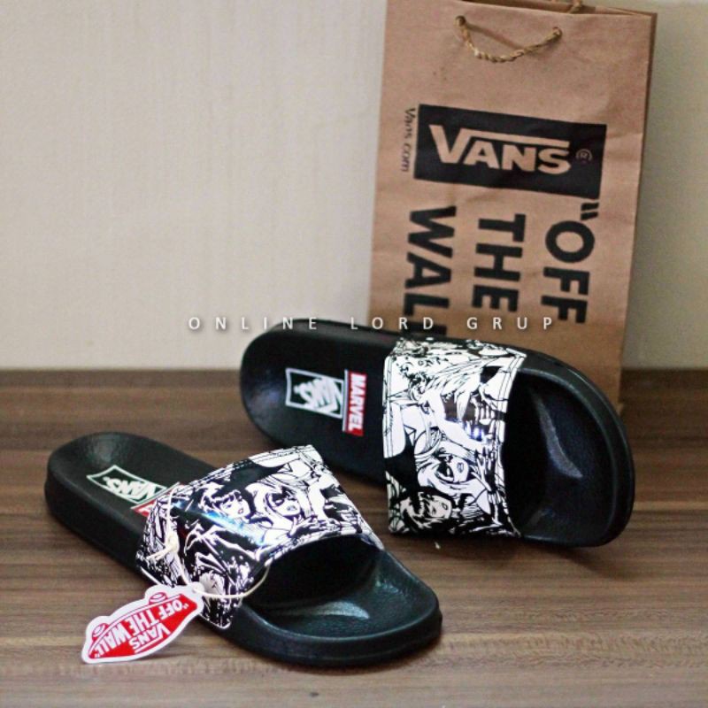 Sandal Vans Marvel Slides, Sandal Pria Wanita Slip On Sandal Vans Snoopy