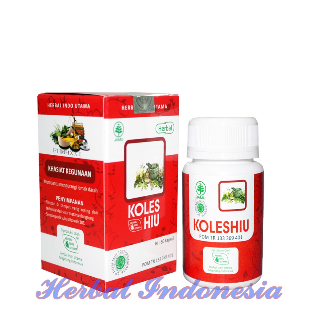 Kapsul HIU Koles Herbal Kolestrol Isi 60 ORIGINAL