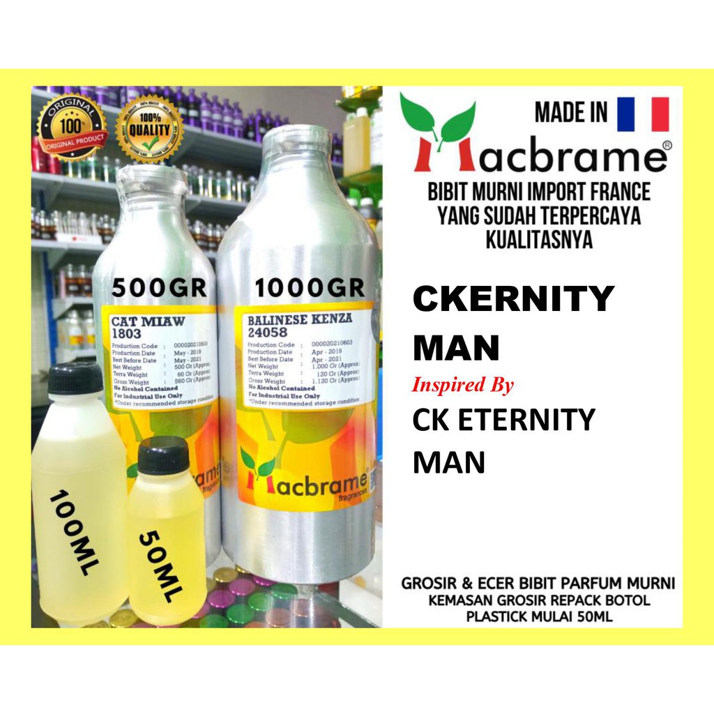 Image of Bibit Parfum CKERNITY MAN 50ML Inspired by Parfum CK ETERNITY MAN MB #0