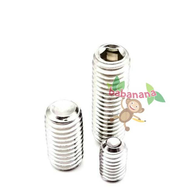 Grub hex M4 6mm silver baut screw 2020 slot