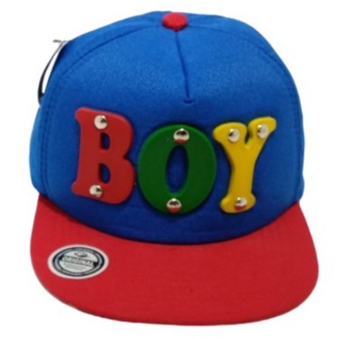 Topi Anak Snapback anak/Topi ploking anak/topi anak karakter-Biru BOY