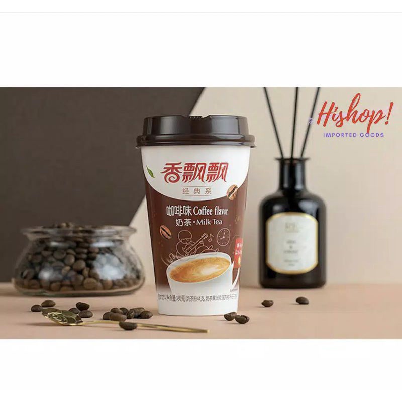 香飘飘奶茶Xiangpiaopiao milktea, milktea instant Tersedia 6 varian rasa