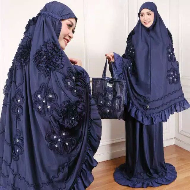 Mukena dewasa jumbo mukena mewah mukena seserahan mukenah rosella ghaisani mukena bunga timbul ghais