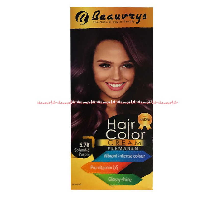 Beauvrys 2.8 Blue Black Chesnut 5.78 Spendid Purple Pewarna Rambut Hitam Chestnut Brown