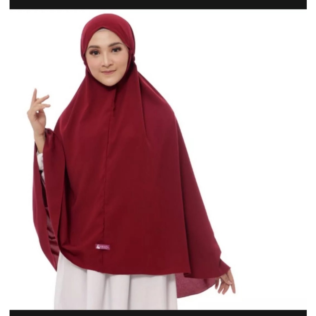 Bergo Maryam Jumbo Wolfis Jilbab Instan Maryam Tali Jumbo