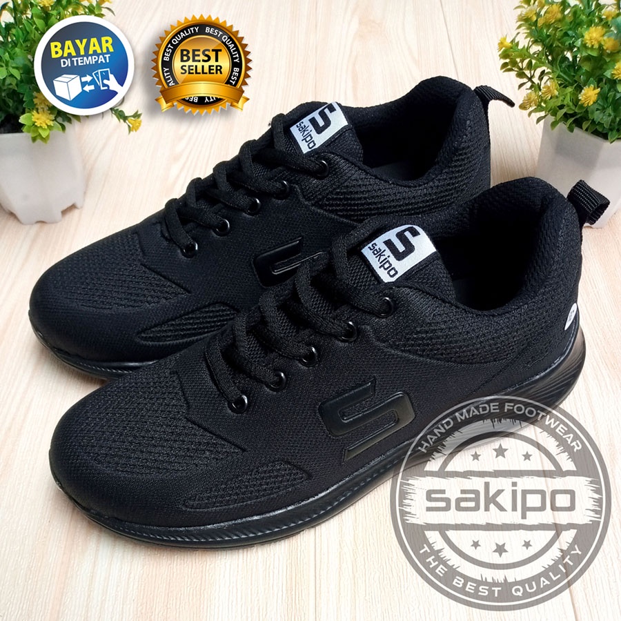 PROMO BTS KEMBALI SEKOLAH !! SEPATU SEKOLAH HITAM POLOS MEREK SAKIPO SD SMP SMA SMK KULIAH UKURAN 36-43 / SEPATU BERTALI ANAK SEKOLAH WARNA HITAM / SAKIPO