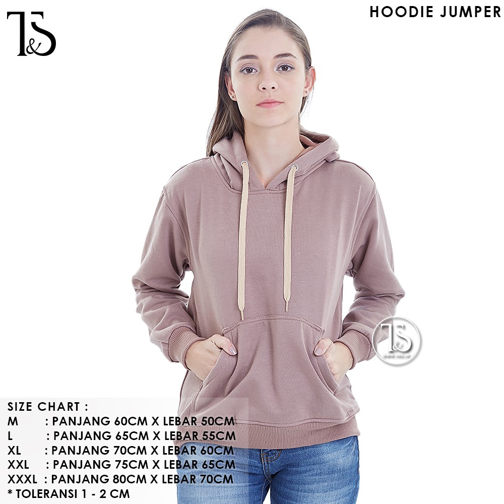 Sweaterpolos JAKET HOODIE JUMPER MOCCA WANITA M - XXXL 