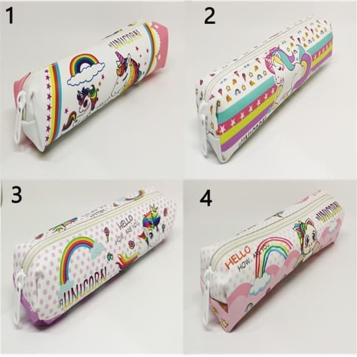 

Kotak Pensil Seleting Bahan Kain Motif Kuda Unicorn