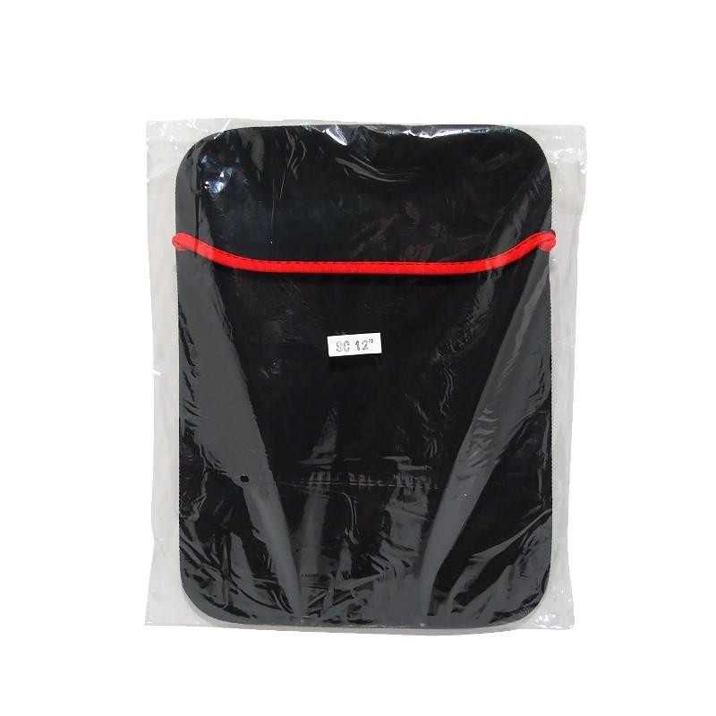 PROMO SOFT CASE NOTEBOOK / NETBOOK 12 INCH SLEEVE CASE COVER &amp; MURAH LAPTOP CASING NOTEBOOK HITAM MERAH - TEKNO KITA - TEKNO KITA