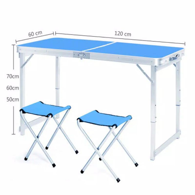 MJ88 READY MEJA LIPAT PORTABLE  60 X 120 /MEJA KOPER /MEJA MAKAN /MEJA BELAJAR /MEJA ALM SUPER MURAH