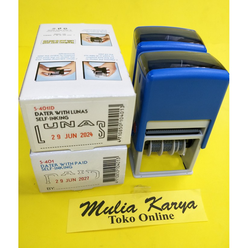 

Stempel Otomatis LUNAS - PAID - RECEIVED Shiny S-401D - S-401 - S-402