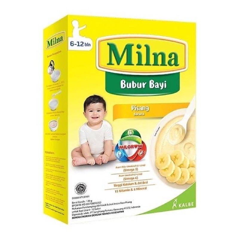 Milna Bubur Bayi reguler 6+/8+ 120 gram