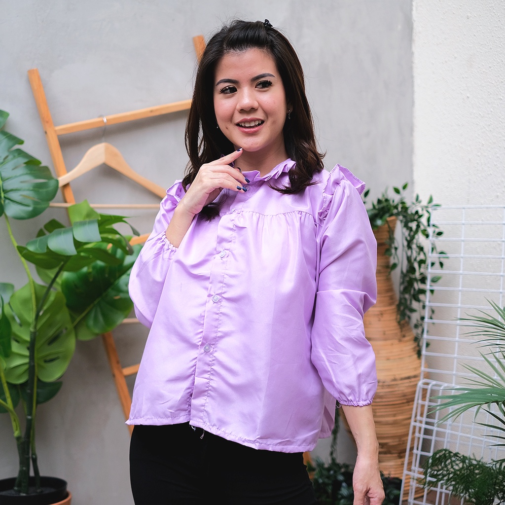 AFI - EC - Rasya Blouse / Puffy Blouse / Biya Blouse-Ungu