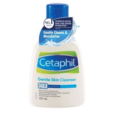 CETAPHIL GENTLE SKIN CLEANSER 125 ML / SABUN PEMBERSIH MUKA UNTUK SEMUA JENIS KULIT