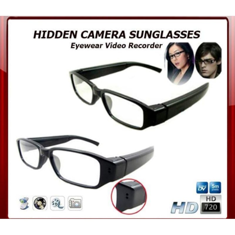 Spy Camera Clear Glasses HD 720P - Kamera Tersembunyi Model Kacamata - Hidden