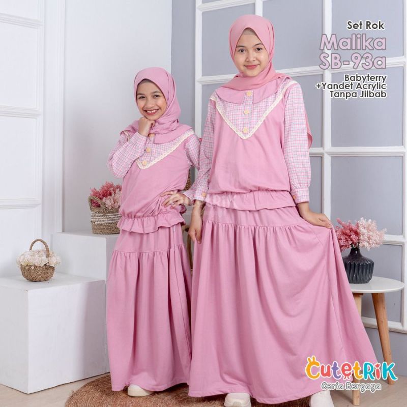Setelan Rok Malika cutetrik - setelan Rok anak Perempuan - set rok remaja