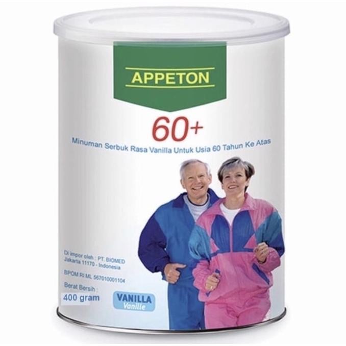 

[TERLARIS] APPETON 60+ / SUSU LANSIA - ORANG TUA (VANILLA) 450 GRAM