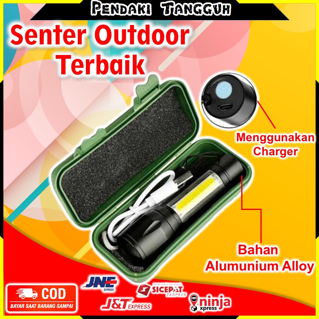 Senter Led SWAT MINI COB Lampu Camping Lampu Tenda Perlengkapan Mendaki Senter Waterproof Anti Air