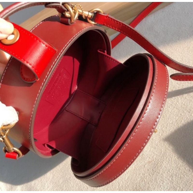 Coach Lunar New Year Circle Bag In Signature Canvas(C2444)