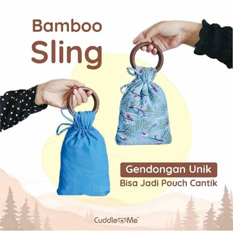 CUDDLE ME Bamboo Sling Gendongan Bayi Ring Sling Katun Bambu Cuddleme Bamboo Ringsling Gendongan Kain