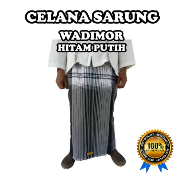 Celana Sarung Dewasa Wadimor Hitam Putih