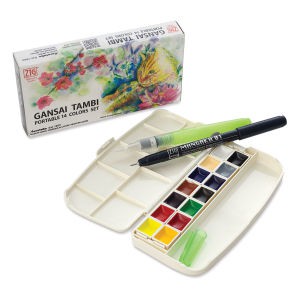 Kuretake ZIG -  Gansai Tambi Portable Color Set 14